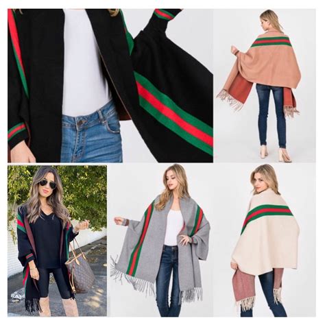 women's gucci poncho|how to wear gucci shawl.